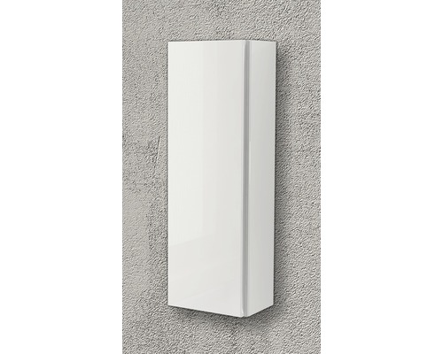 Weißer Hängeschrank für das Badezimmer an der Wand montiert