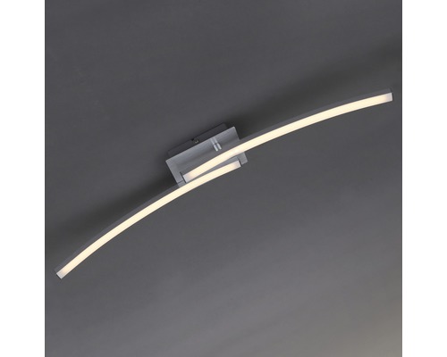 Plafonnier LED 2x6W 480 lm 3000 K L 63,5 cm Go alu/blanc