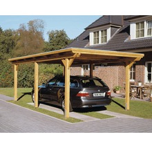 Carport pour un véhicule SKAN HOLZ Emsland 354x604 cm, toit aluminium