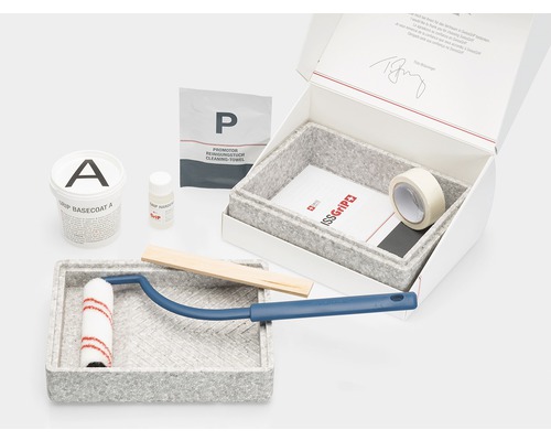 Swiss Grip Beschichtungsset mit Reinigungsutensilien, Beschichtungsroller und Malerkrepp