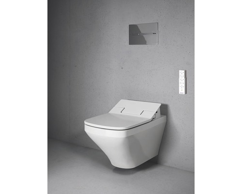 DURAVIT Dusch-WC Set DuraStyle Tiefspüler offener Spülrand weiss glänzend mit WC-Sitz 631001002004300