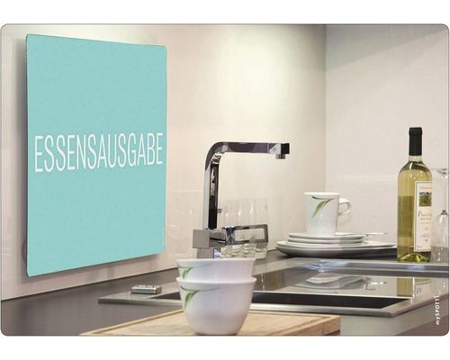 Essensausgabe Schild in einer Küche