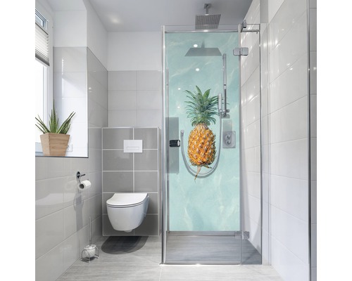 Paroi arrière de douche mySPOTTI fresh Happy Pineapple 100x255 cm