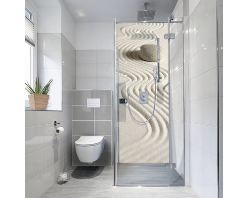 Panneau mural de douche mySpotti Fresh Zen sable 210 x 90 cm FS-F2-1395