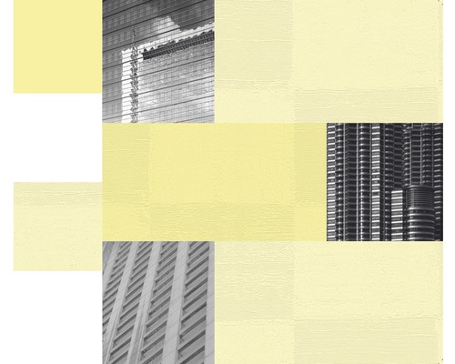 Collage avec des vues de bâtiments