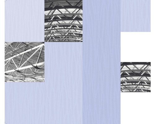 Gros plan de la construction du toit d''un hall.