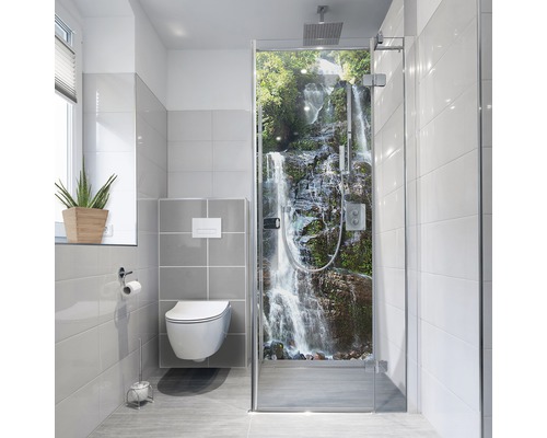 Panneau mural de douche mySpotti Fresh Clif photo cliff 210 x 100 cm FS-F3-1408