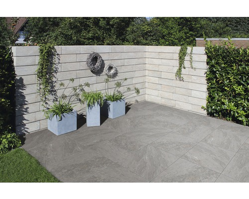 Dalle de terrasse en béton 2 en 1 plaque combinée iStone Duocera quartzite 60 x 60 x 4cm