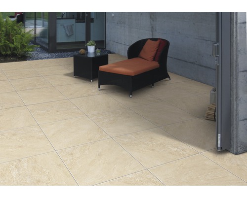 Beton Terrassenplatte 2in1 KombiplatteiStone Duocera perlmutt 60 x 60 x 4 cm