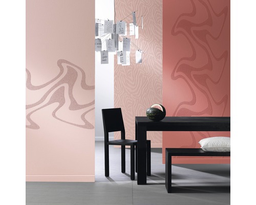 Papier peint non tissé 9331 Patent Decor 3D blanc Décoration d''intérieur avec papiers peints à motifs, table à manger et chaise