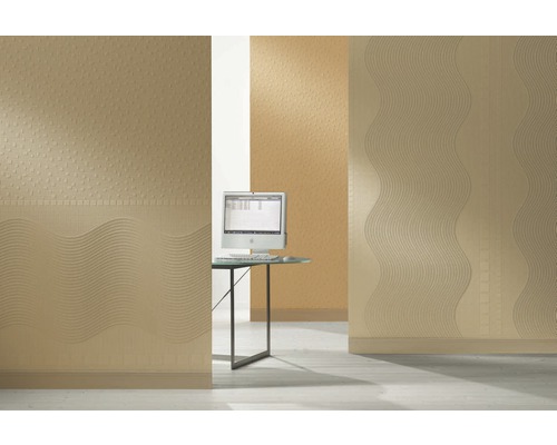 Aménagement de bureau avec papier peint à motifs