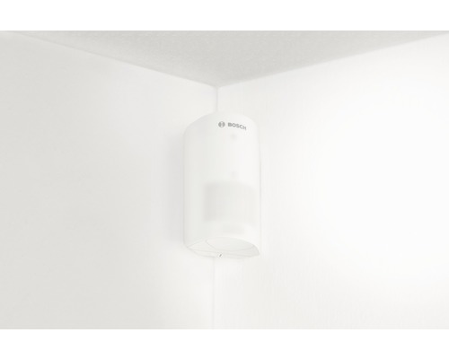 Logo Bosch sur détecteur de mouvement mural