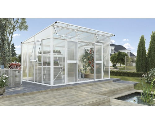 Serre Vitavia Aphrodite 11500 panneaux alvéolés 10 mm 275x396 cm blanc