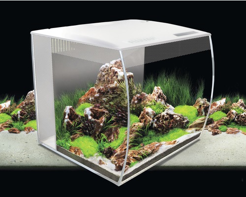 Aquarium Fluval Flex 57 L mit Beleuchtung, Filter und Fernbedienung ohne Unterschrank weiss