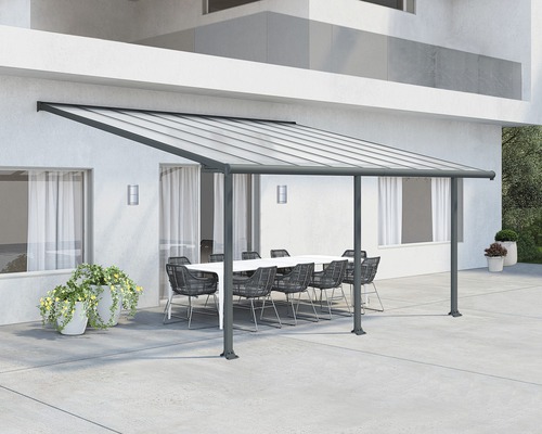 Toiture pour terrasse CANOPIA by Palram Olympia 546 x 295 cm gris