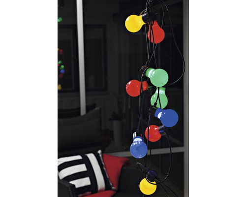 Guirlande lumineuse avec ampoules colorées pour l''extérieur