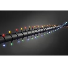 Guirlande lumineuse avec ampoules colorées sur câble noir