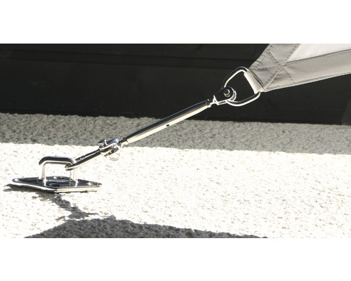 Befestigungsmaterial für Sonnensegel mit Spannschloss und Wandplatte