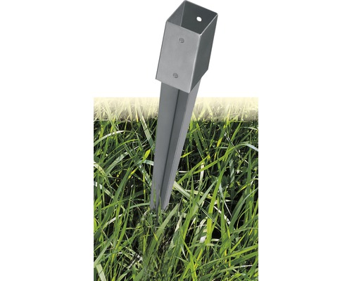 Support de poteau à enfoncer dans l''herbe