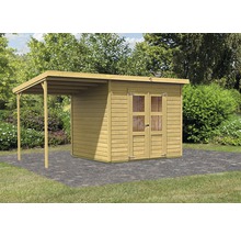 Abri de jardin avec auvent en bois