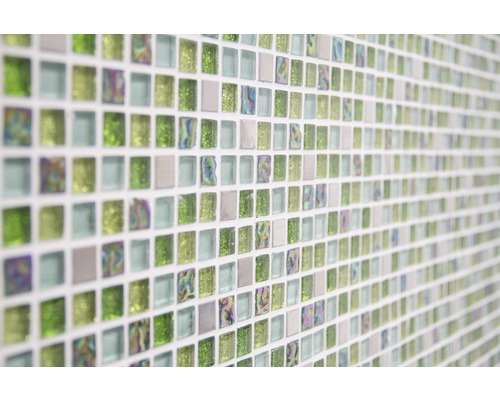 Carreaux de mosaïque avec pierres de verre carrées