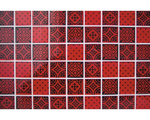 Motif de carreaux avec éléments décoratifs