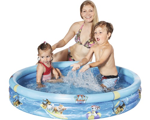 Piscine gonflable avec motif Pat'' Patrouille et enfants jouant