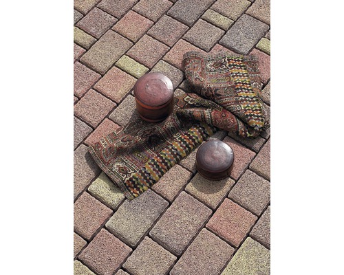 Pavés autobloquants avec motif et deux boîtes