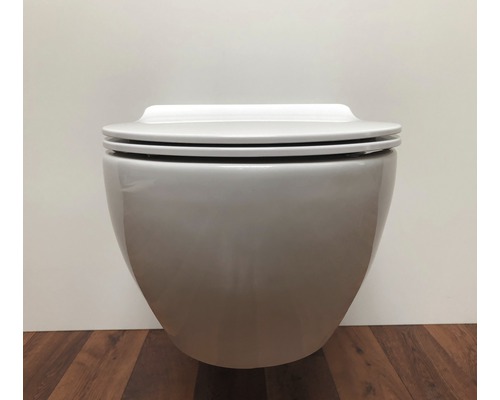 Wandhängendes WC aus Keramik mit geschlossenem WC Deckel