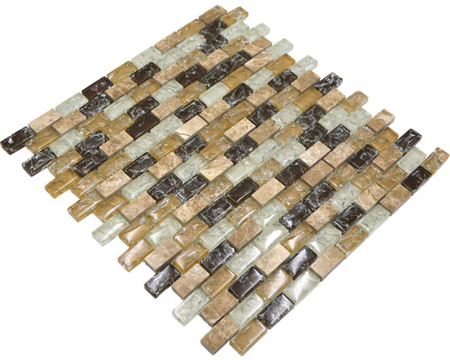 Mosaïque en verre et en pierre