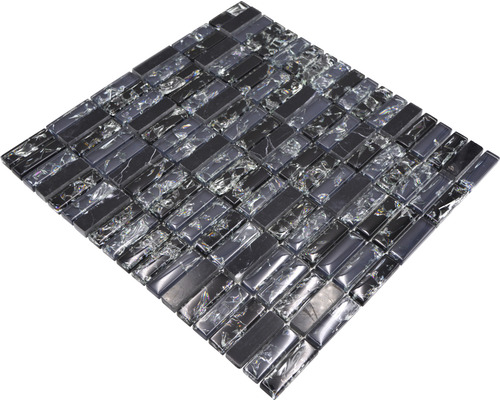 Mosaïque en verre et pierre naturelle