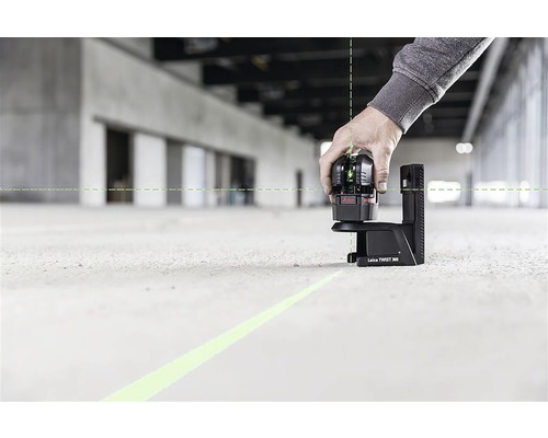 Leica Twist 360 Linienlaser im Einsatz auf einer Baustelle.