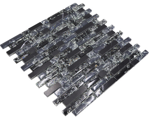 Mosaïque en verre et pierre naturelle