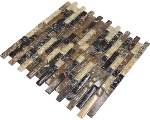 Mosaikfliese in Braun- und Beigetönen