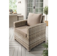 Fauteuil en osier avec coussin pour l''extérieur