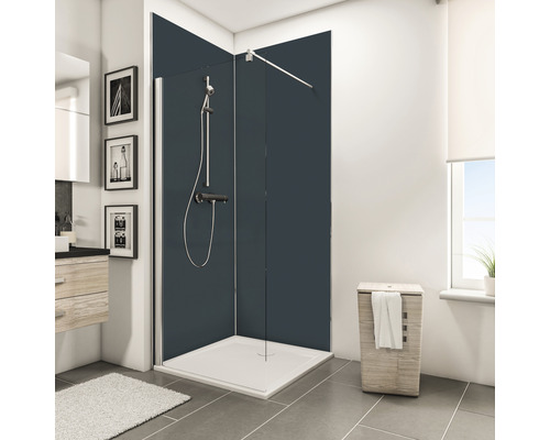 Paroi arrière de douche Decodesign Epaulement Set d'angle 900x2100 mm anthracite