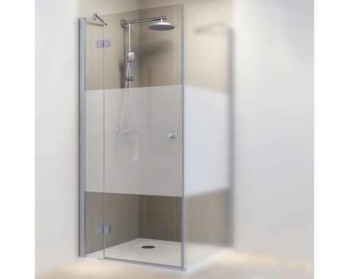 Porte pivotante pour paroi latérale Schulte Masterclass butée à gauche pour bac de douche de 90 cm verre véritable Délicat effet chromé