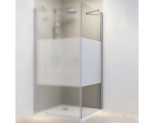 Paroi latérale Schulte Masterclass butée à droite pour bac de douche de 90 cm verre véritable Délicat effet chromé