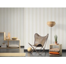 Papier peint intissé 314055 rayures beige blanc