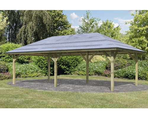 Carport simple Karibu Kerben 3 778x431 cm traité en autoclave par imprégnation