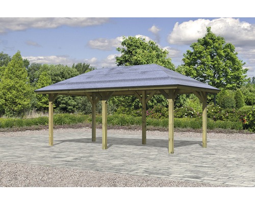 Pavillon de jardin en bois autoportant avec toit