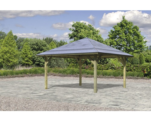 Pavillon en bois avec toit pour le jardin