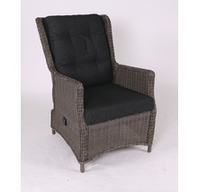 Gartensessel Destiny Casa Relax, verstellbar, Polyrattan, vintage grau