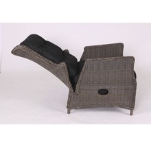 Gartensessel Destiny Casa Relax, verstellbar, Polyrattan, vintage grau
