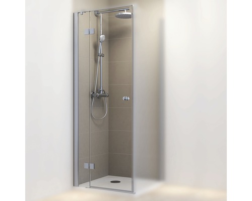 Porte pivotante Schulte MasterClass 800x2000 mm droite verre transparent clair aspect chrome