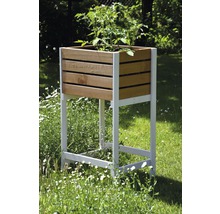 Hochbeet auf Stelzen Obstkiste 49x42x90.5 cm braun lasiert