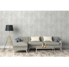 Papier peint intissé 30094-1 Attractive 2 forêt blanc argent
