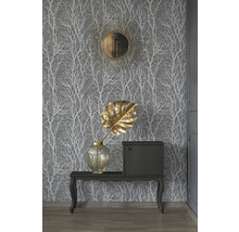 Papier peint intissé 30094-3 Attractive 2 forêt gris argent
