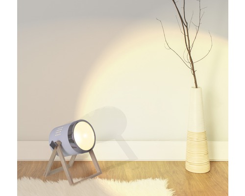 Lampe de table Näve E27 60 W blanche/satinée/beige