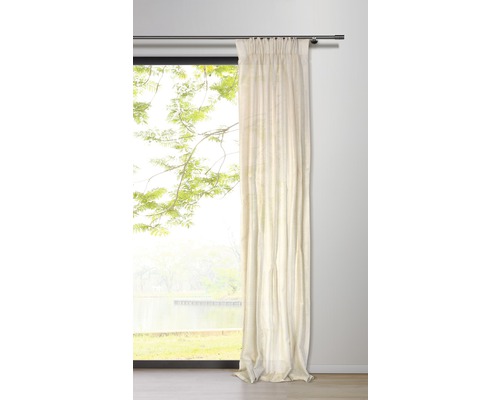 Rideau avec ruban de rideau soft sable 135x245 cm